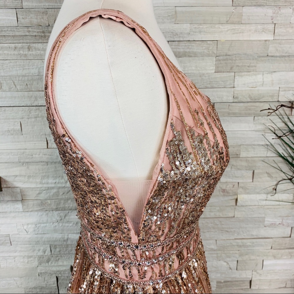 Coya Collection NWT Small Formal Rose Gold Dress - Picture 5 of 12